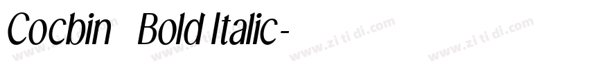 Cocbin   Bold Italic字体转换